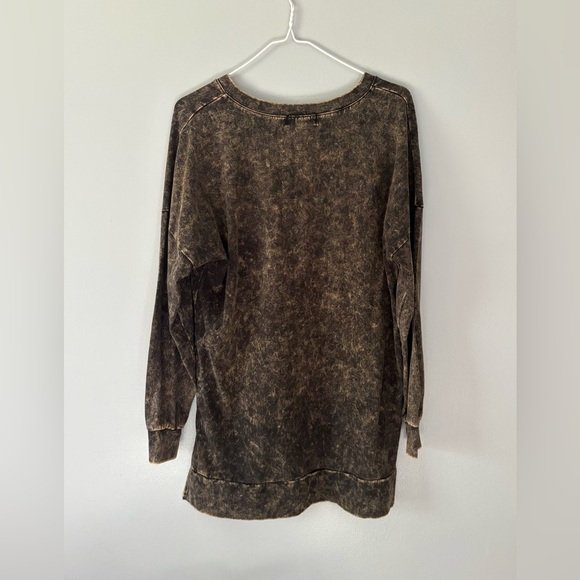 Zenana Long Sleeve Top. Small. Yellowstone Theme. Distressed look. - Picture 4 of 7